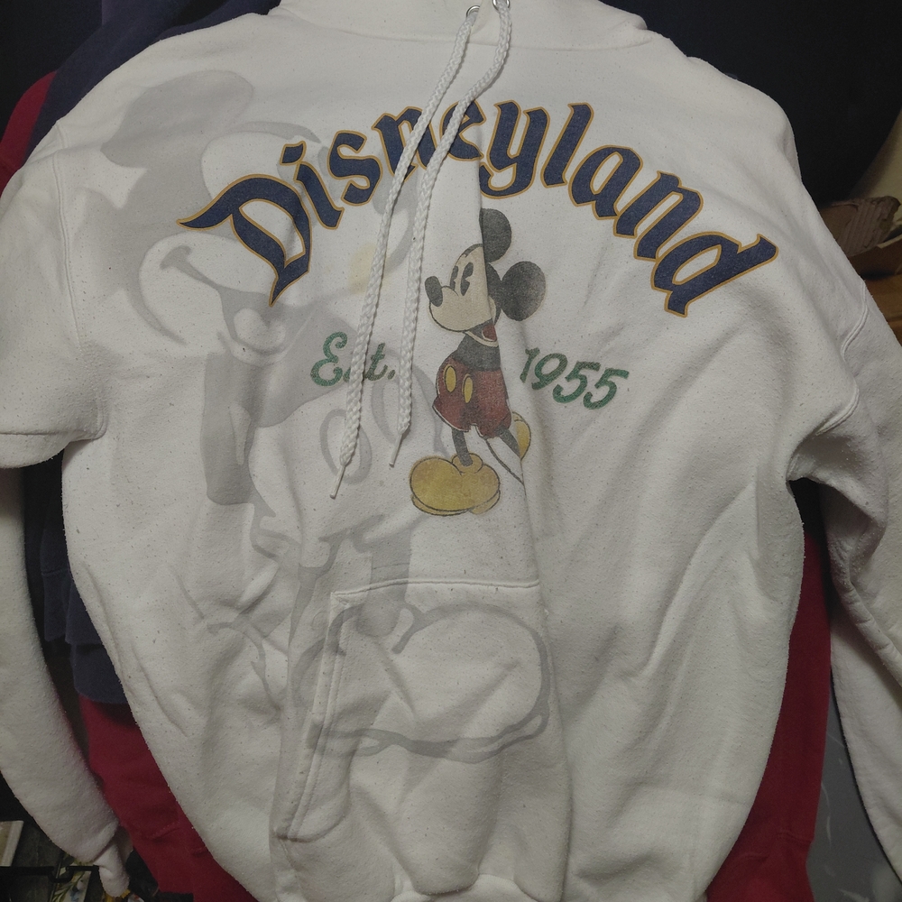 Disneyland White Women's Sweater with Mickey Mouse Design